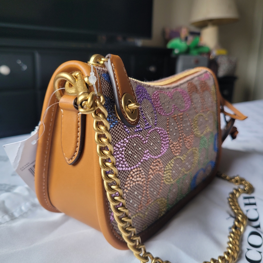 Coach Candy Rainbow Crystal Swinger Size 20 - Picture 4 of 14